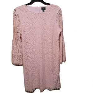 Worthington lace dress Muted peach color  EUC